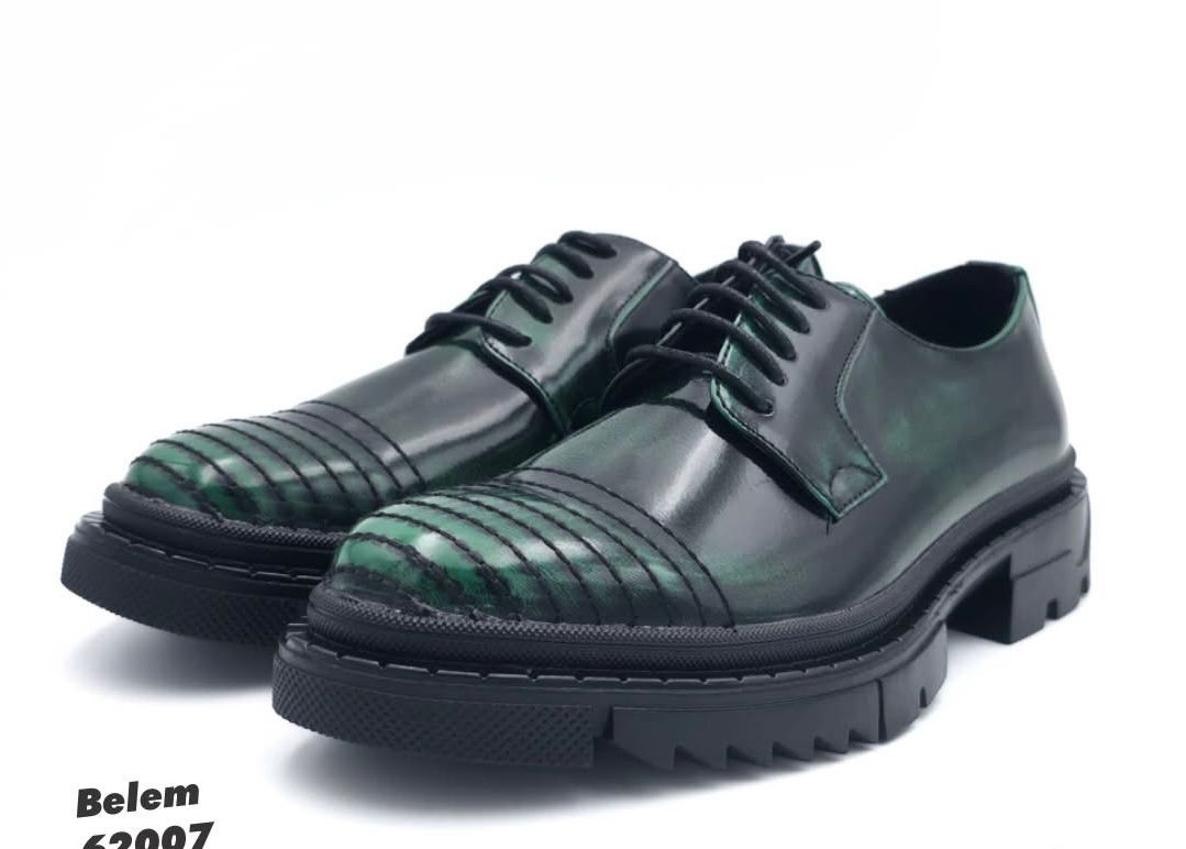 Belem 62007 Green Black Formal Shoes