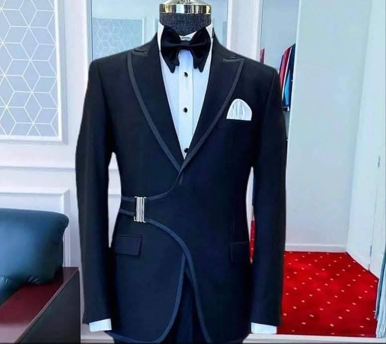 Black Two Piece Belter Suit