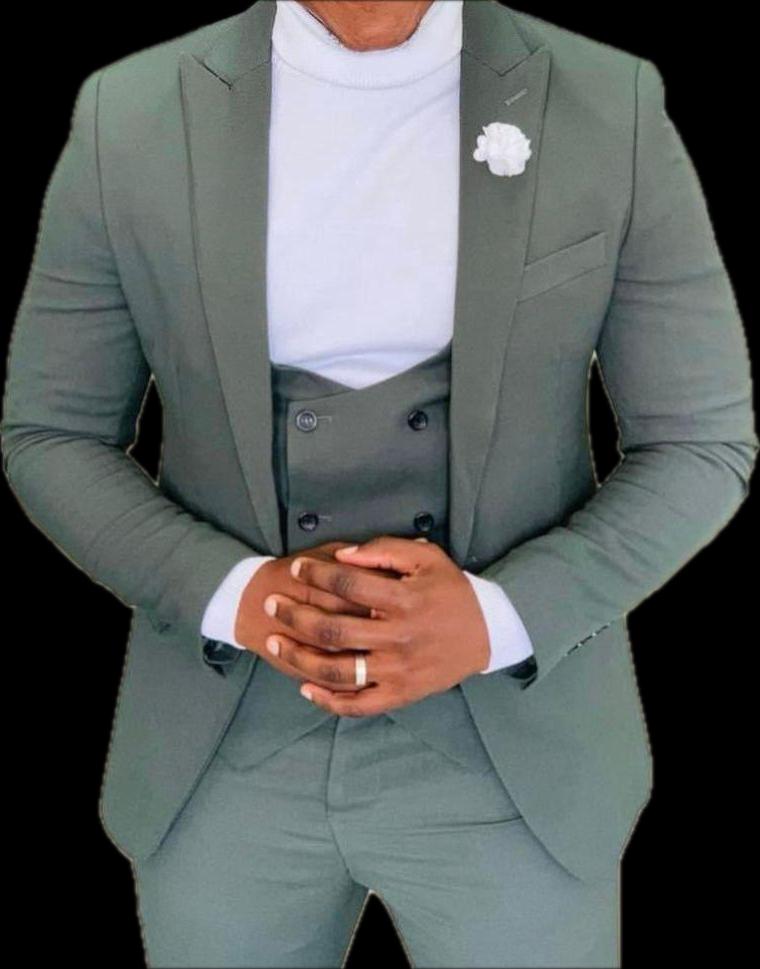 Classic Sage Green Three Piece Suit